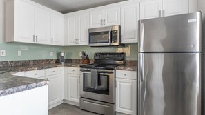 Fridge, dining tables