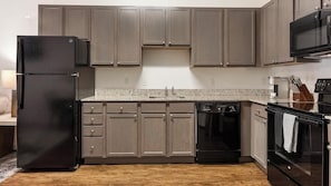 Fridge, dining tables