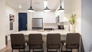 Fridge, dining tables - Landing | Spectacular 1BD, Yoga Studio, Clubhouse (Colorado Springs)