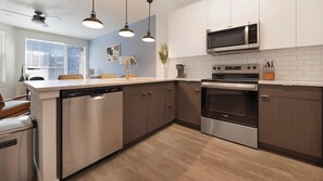 Fridge, dining tables - Landing | Incredible 1BD, Clubhouse, Yoga Studio (Colorado Springs)