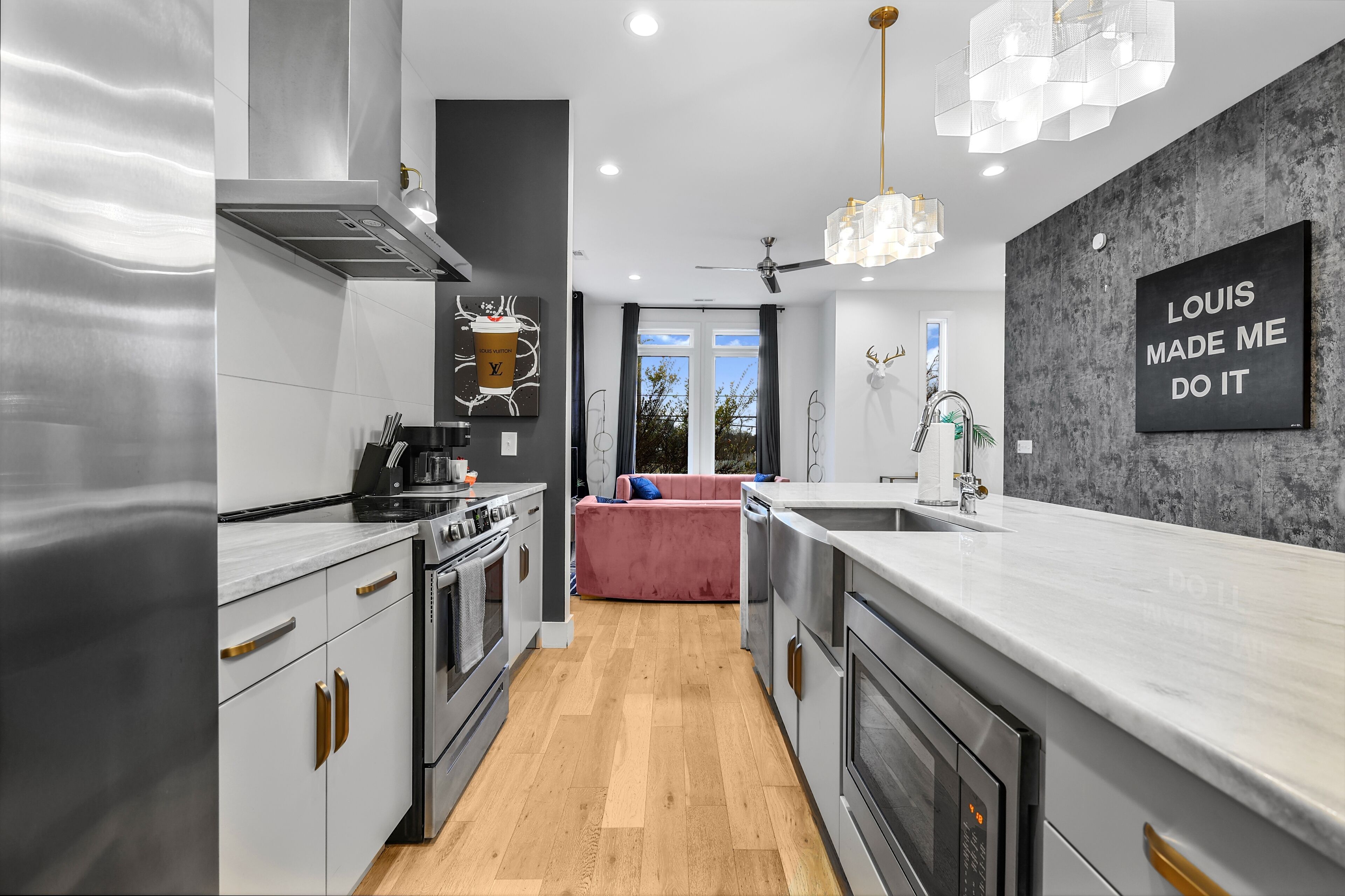 Microwave, oven, stovetop, dishwasher