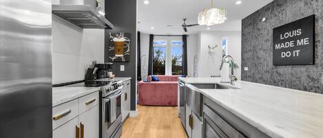 Microwave, oven, stovetop, dishwasher