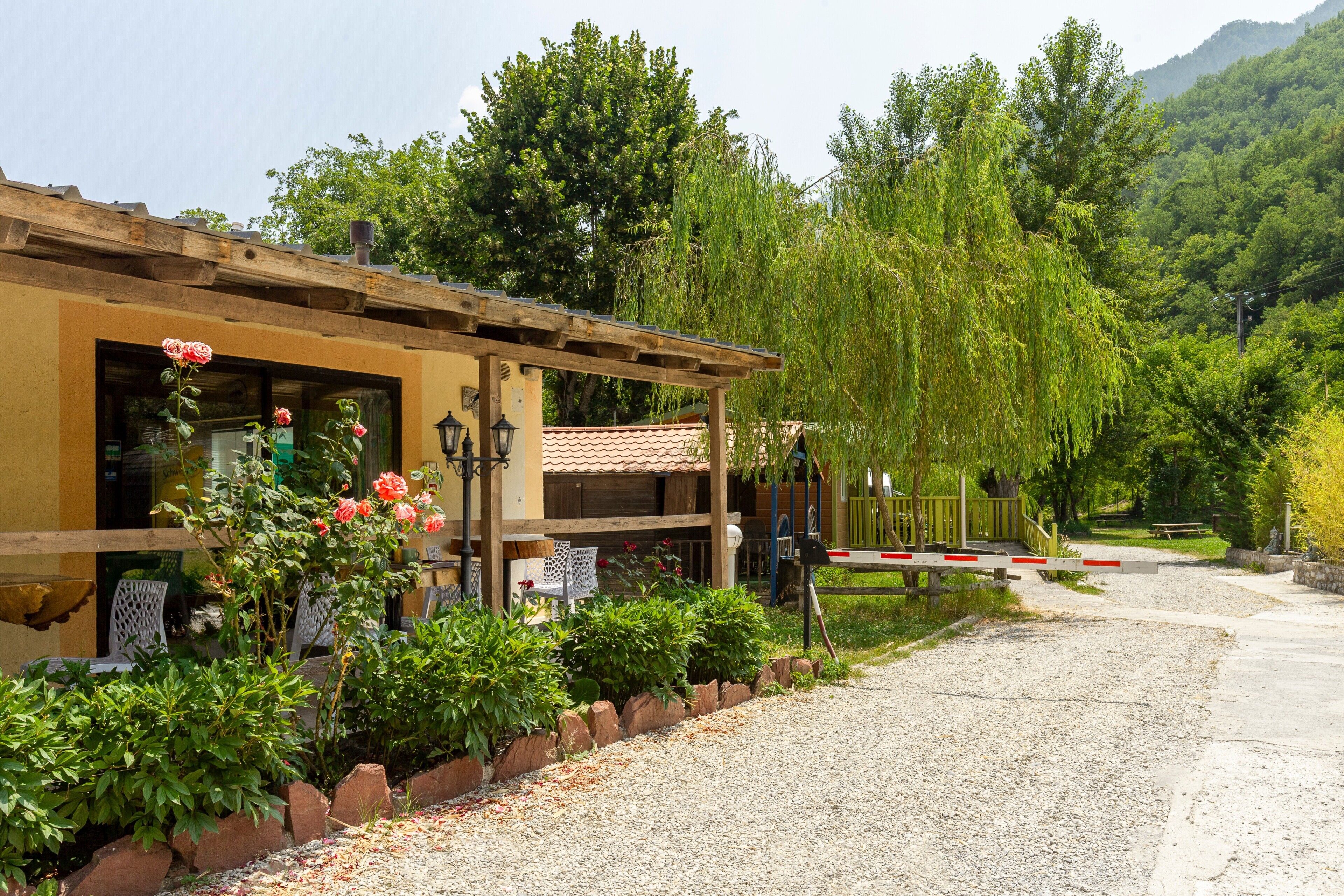 屋外ダイニングエリア