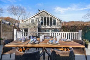 Outdoor dining - Unique Architectural Home, Walk to town and beach! (Provincetown)