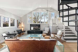 TV, offices - Unique Architectural Home, Walk to town and beach! (Provincetown)