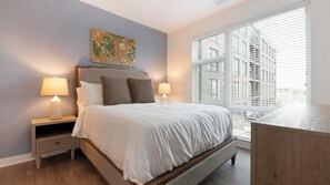 Desk, iron/ironing board, WiFi, bed sheets - Landing | Modern 2BD, Clubhouse, Courtyard (Alexandria)