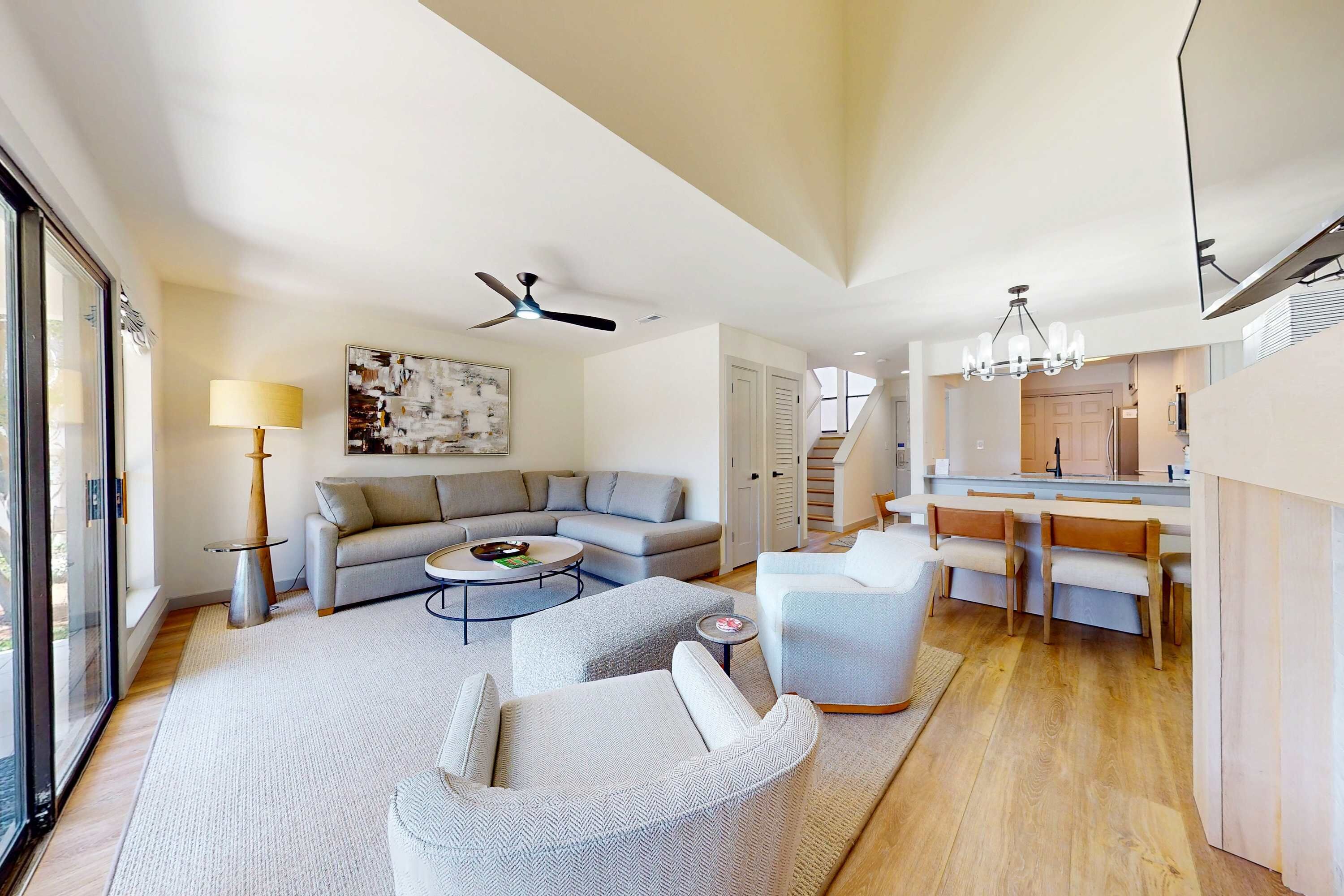 TV, DVD player, stereo