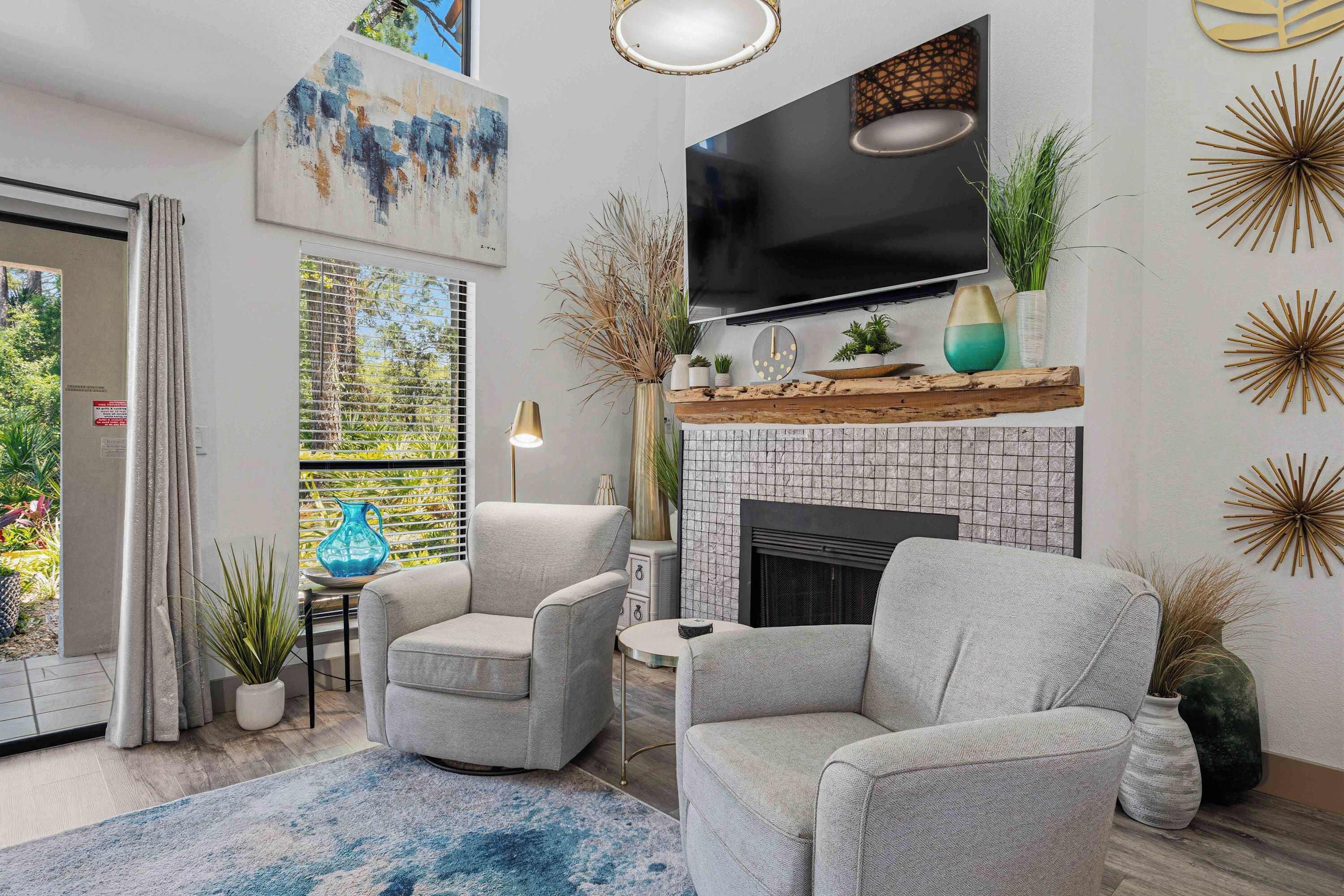 TV, DVD player, stereo