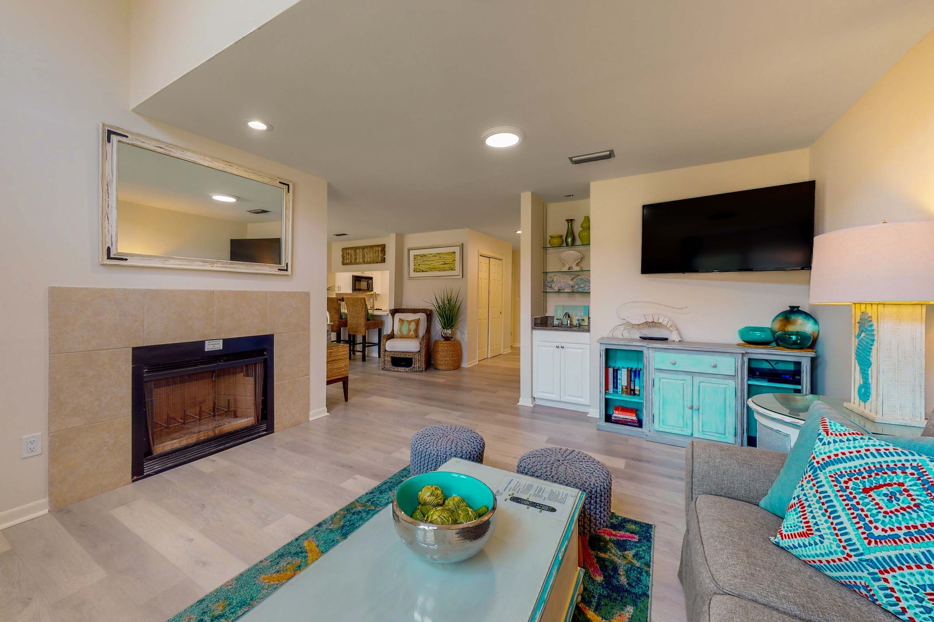 TV, DVD player, stereo