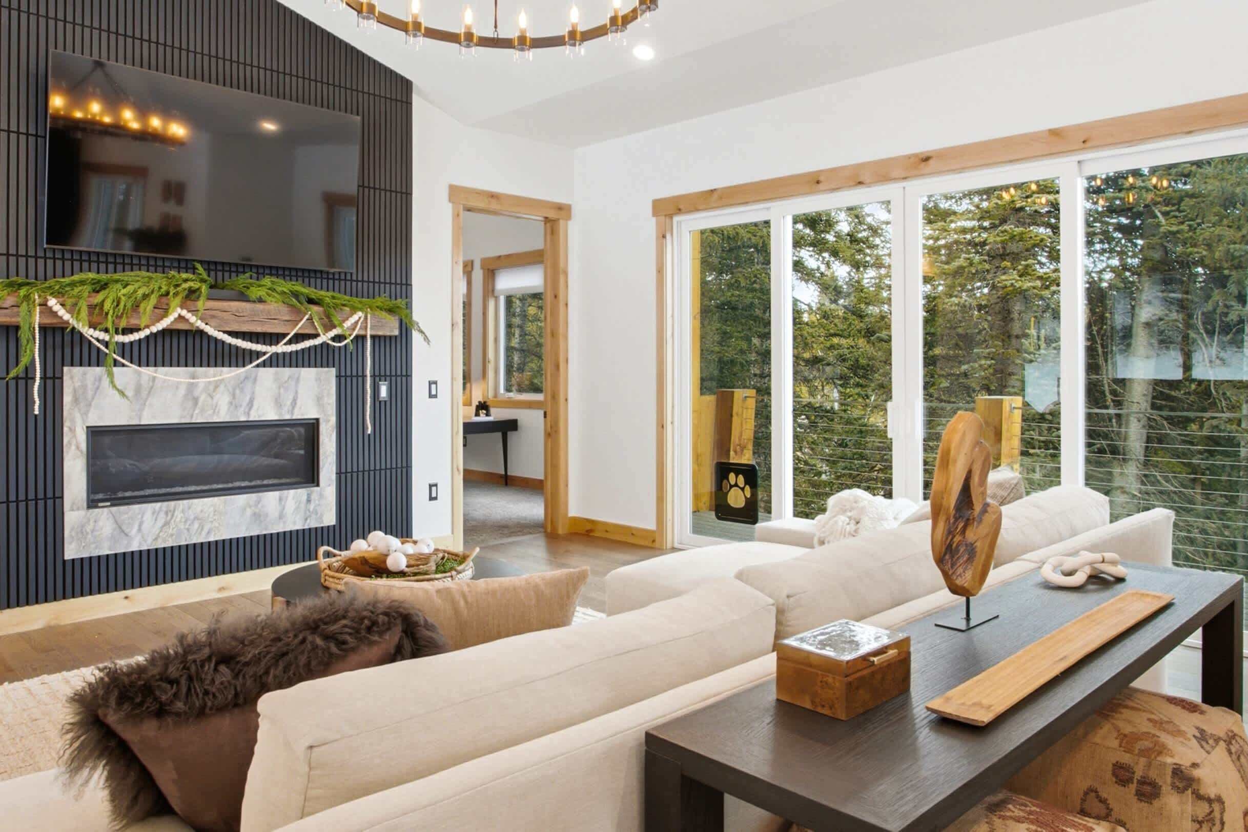 Smart TV, fireplace, video games, table football