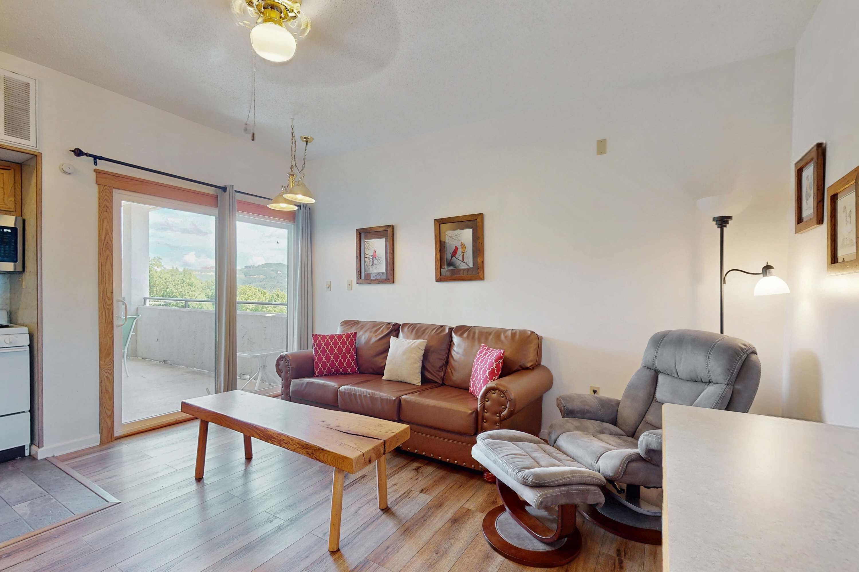 Télévision, cheminée, lecteur de DVD, espaces bureaux