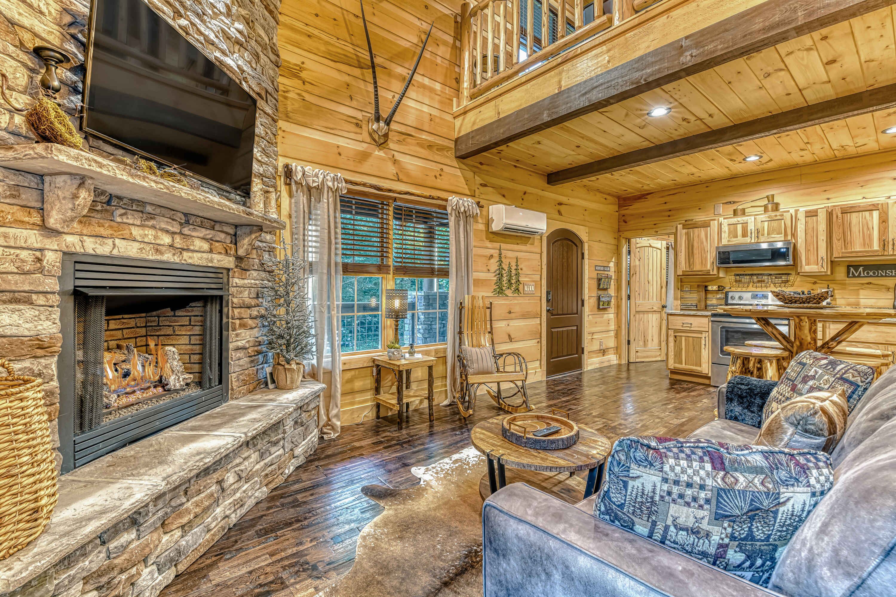 TV, fireplace, table football, offices