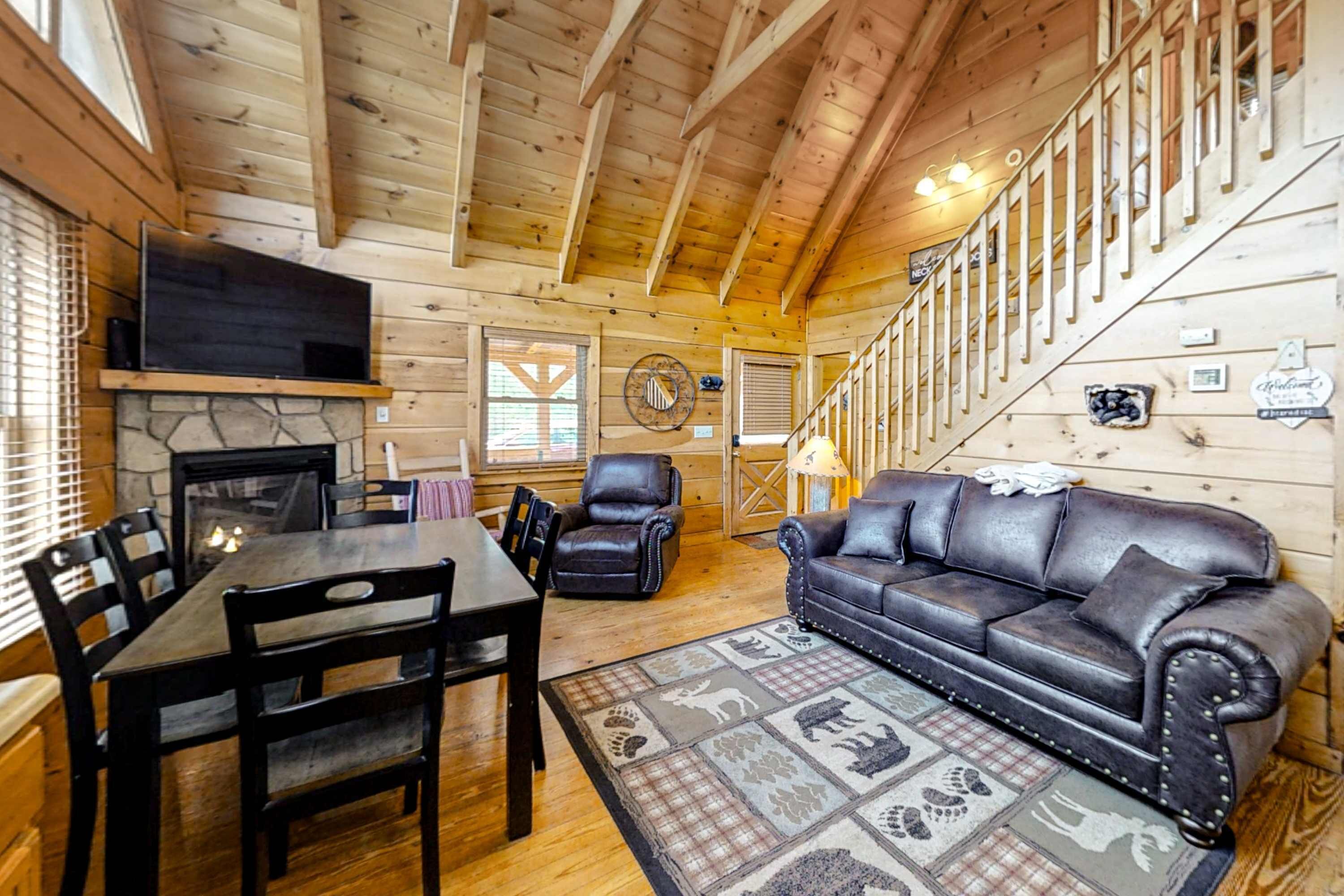 电视、壁炉、办公室