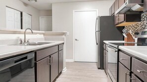 Fridge, dining tables