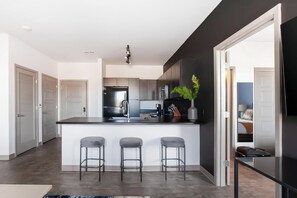 Fridge, dining tables - Landing | Chic 2BD, Courtyard (Springfield)