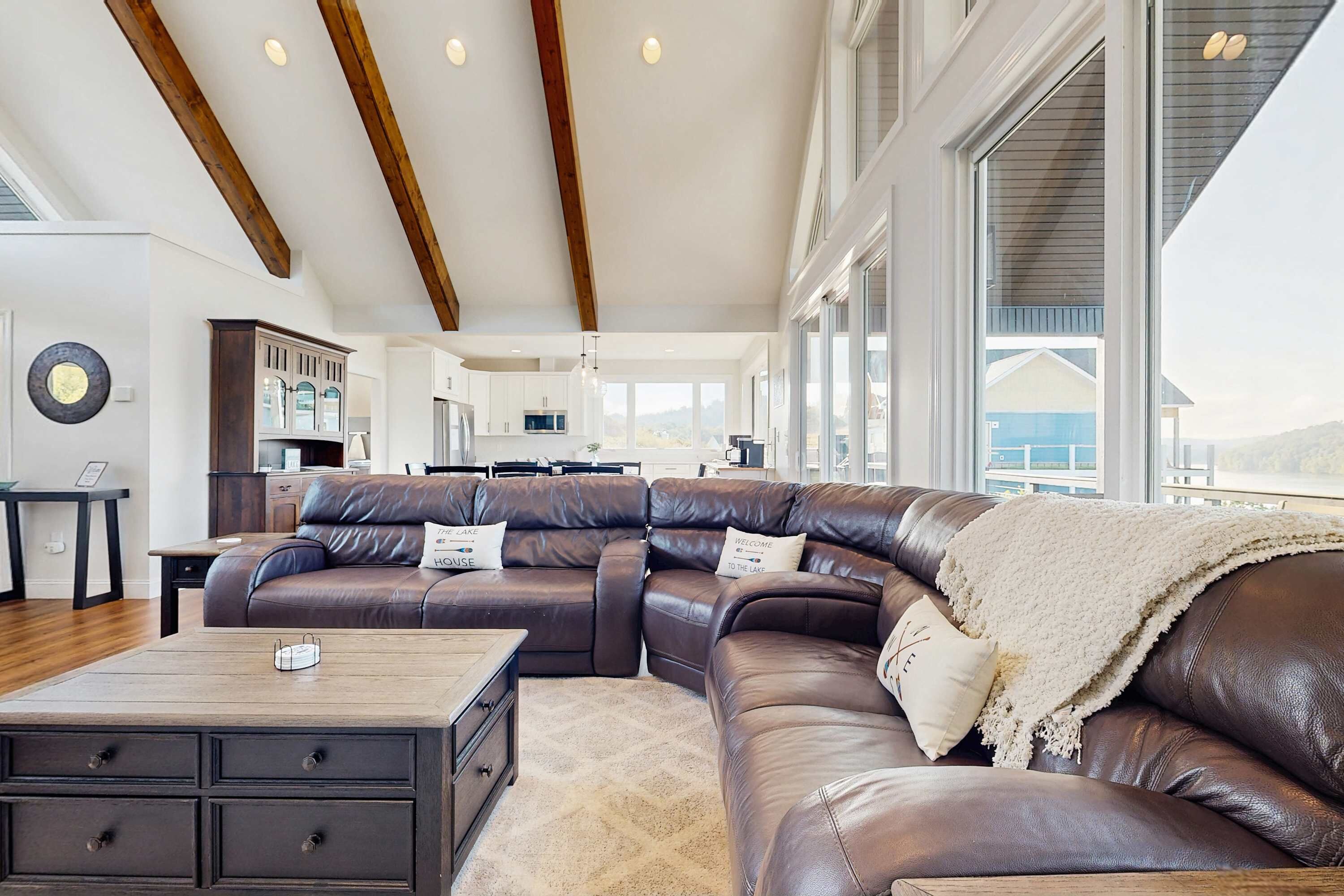 TV, fireplace, DVD player, foosball