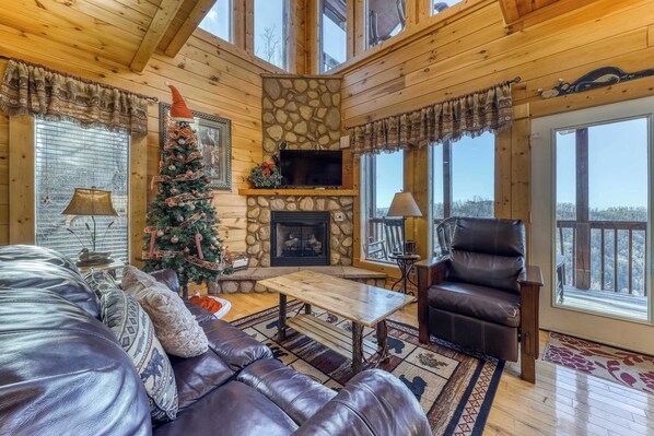 TV, fireplace, DVD player, stereo