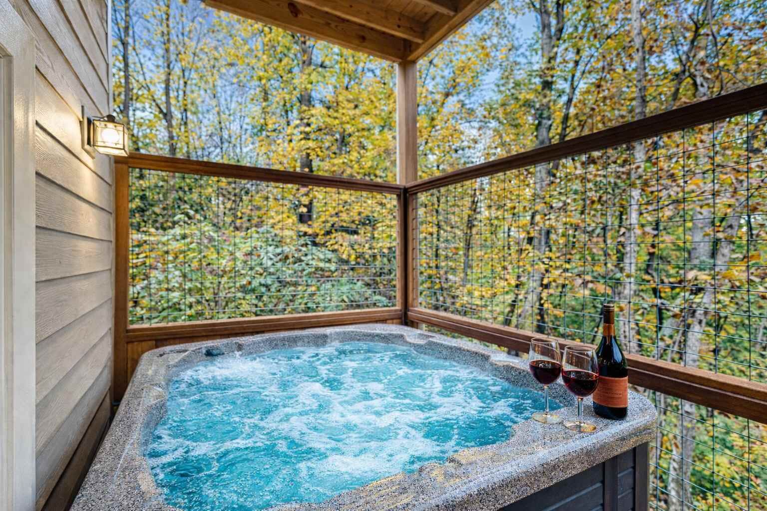 Outdoor spa tub