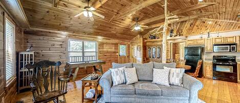 TV, caminetto, studio