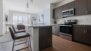 Fridge, dining tables - Landing | Spectacular 1BD, Clubhouse, Game Room (Charlotte)