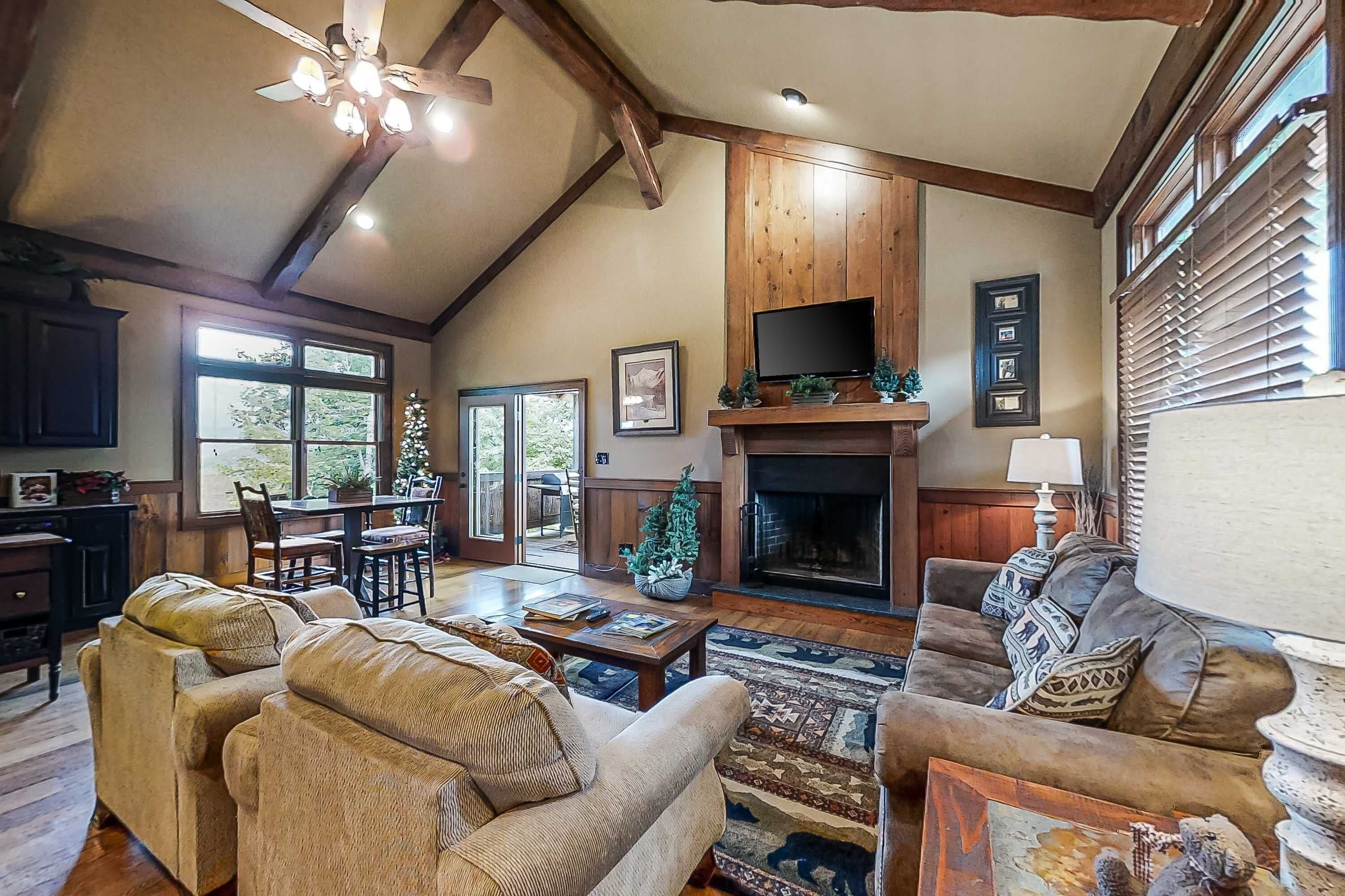 电视、壁炉、办公室