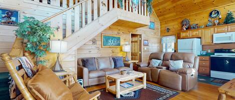 TV, lareira, DVD player, aparelho de som