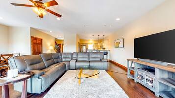 TV, fireplace, DVD player, offices