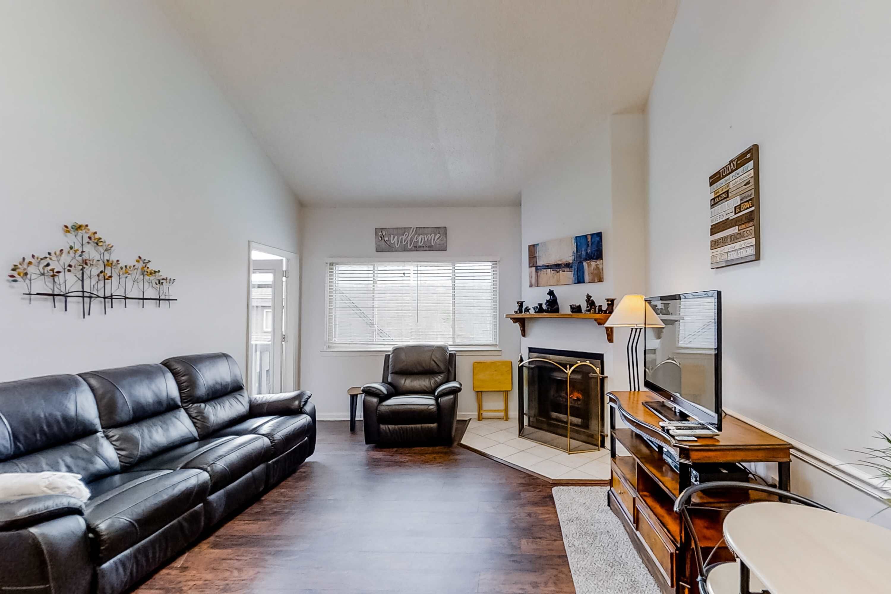 TV, caminetto, lettore DVD, studio