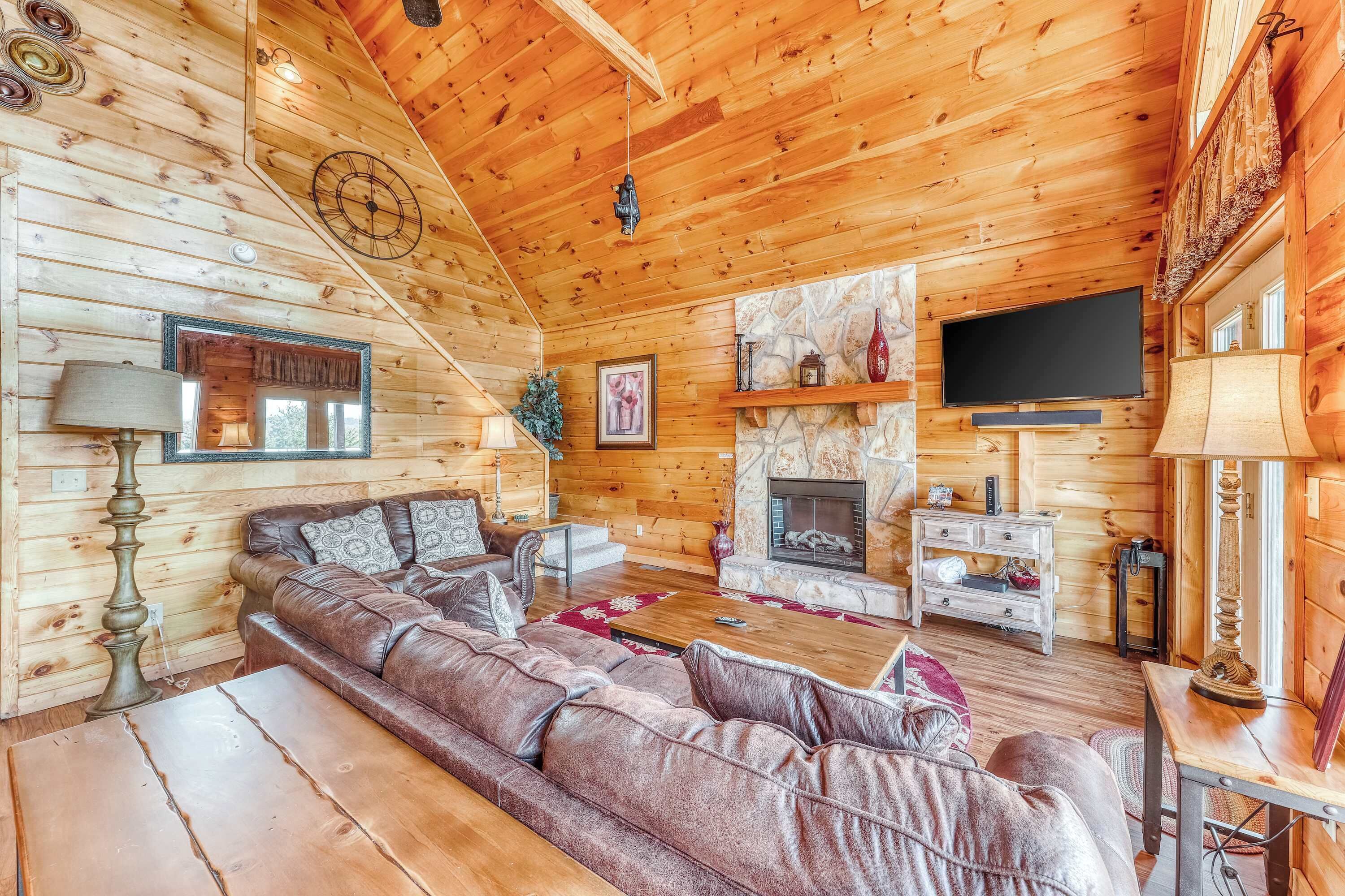 Télévision, cheminée, jeux vidéo, lecteur de DVD