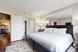2 bedrooms, iron/ironing board, WiFi, bed sheets - Dual-Suite Riverside Condo, Sleeps 4, Views, Pool (Pigeon Forge)