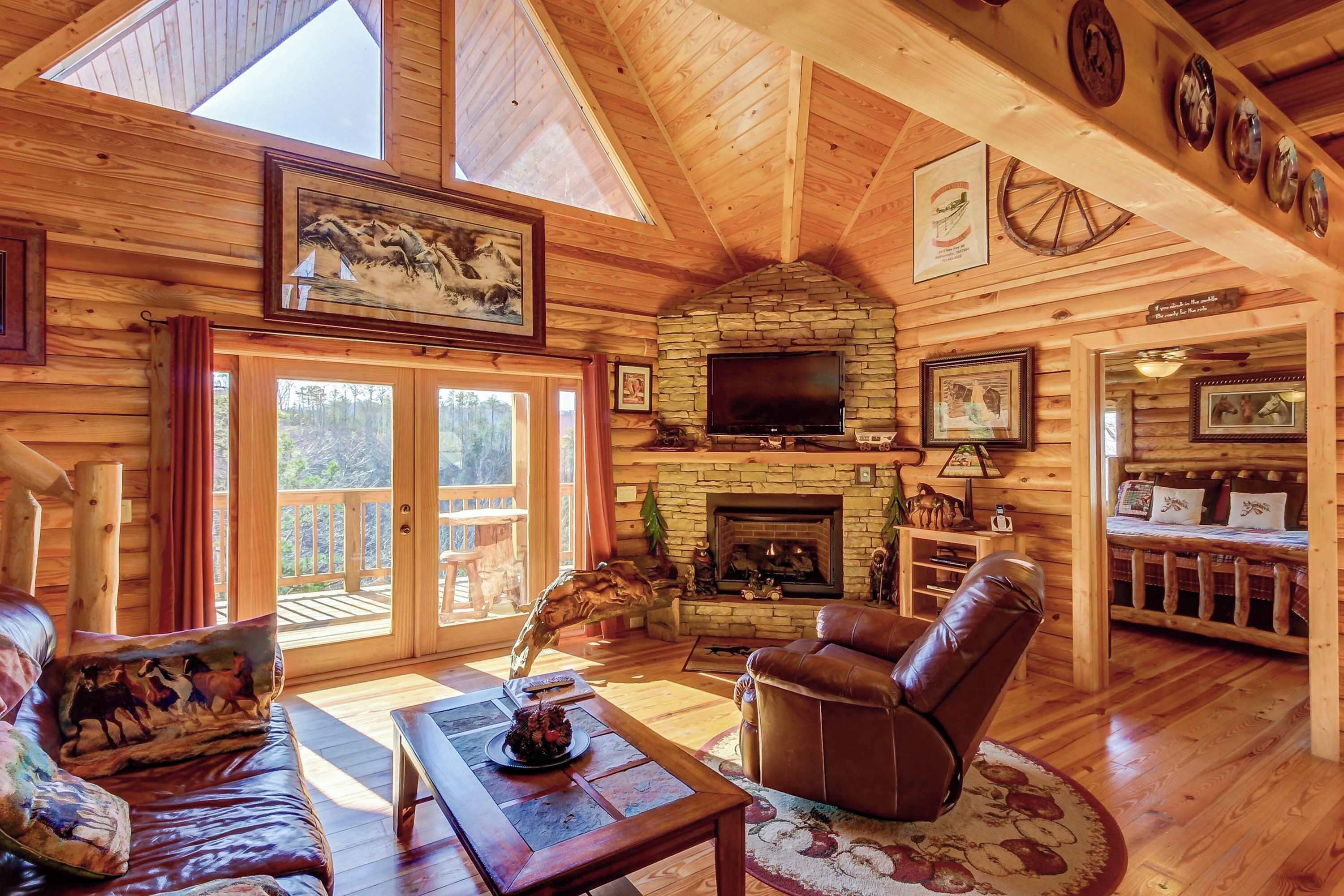 TV, fireplace, video games, DVD player