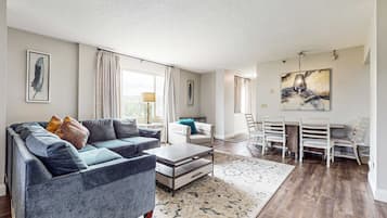 TV, caminetto, lettore DVD, studio