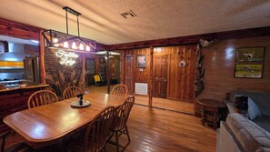 Dining - 3 bedroom house on Reelfoot Lake, perfect for families, fisherman and hunters (Hornbeak)