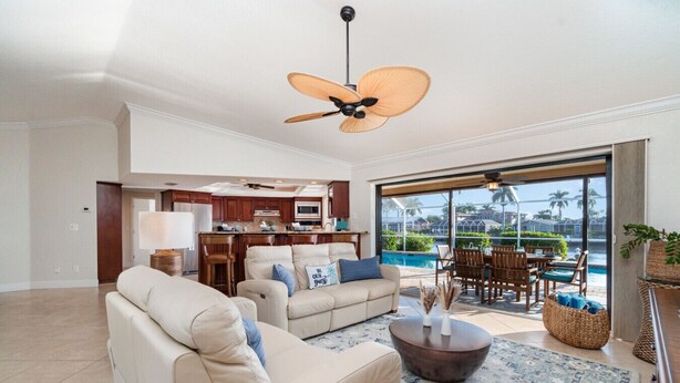 TV - Villa Change of Life | Waterfront Retreat • Pool & Spa • Near Tarpon Point Marina (Cape Coral)