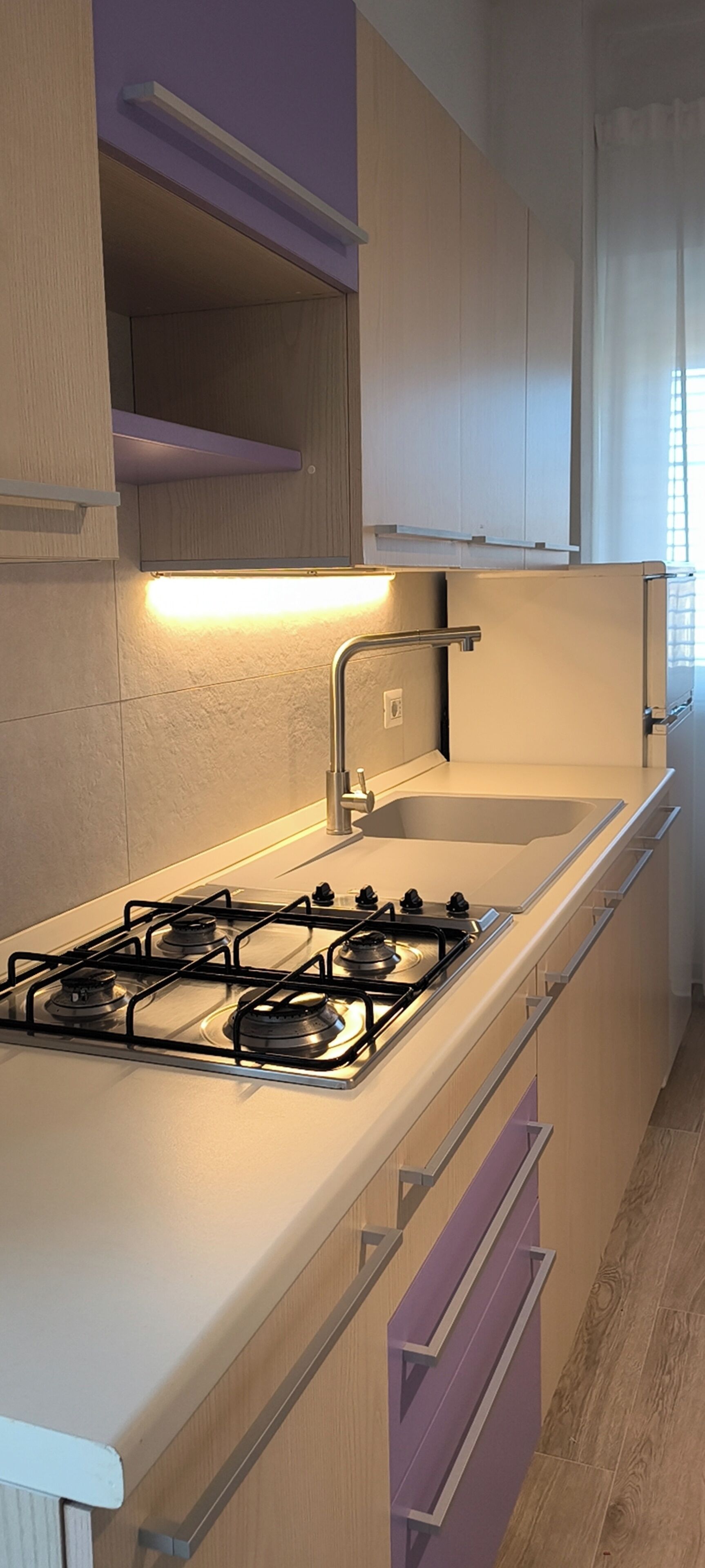 Microondas y placa de cocina