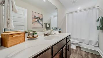 Towels, soap, toilet paper