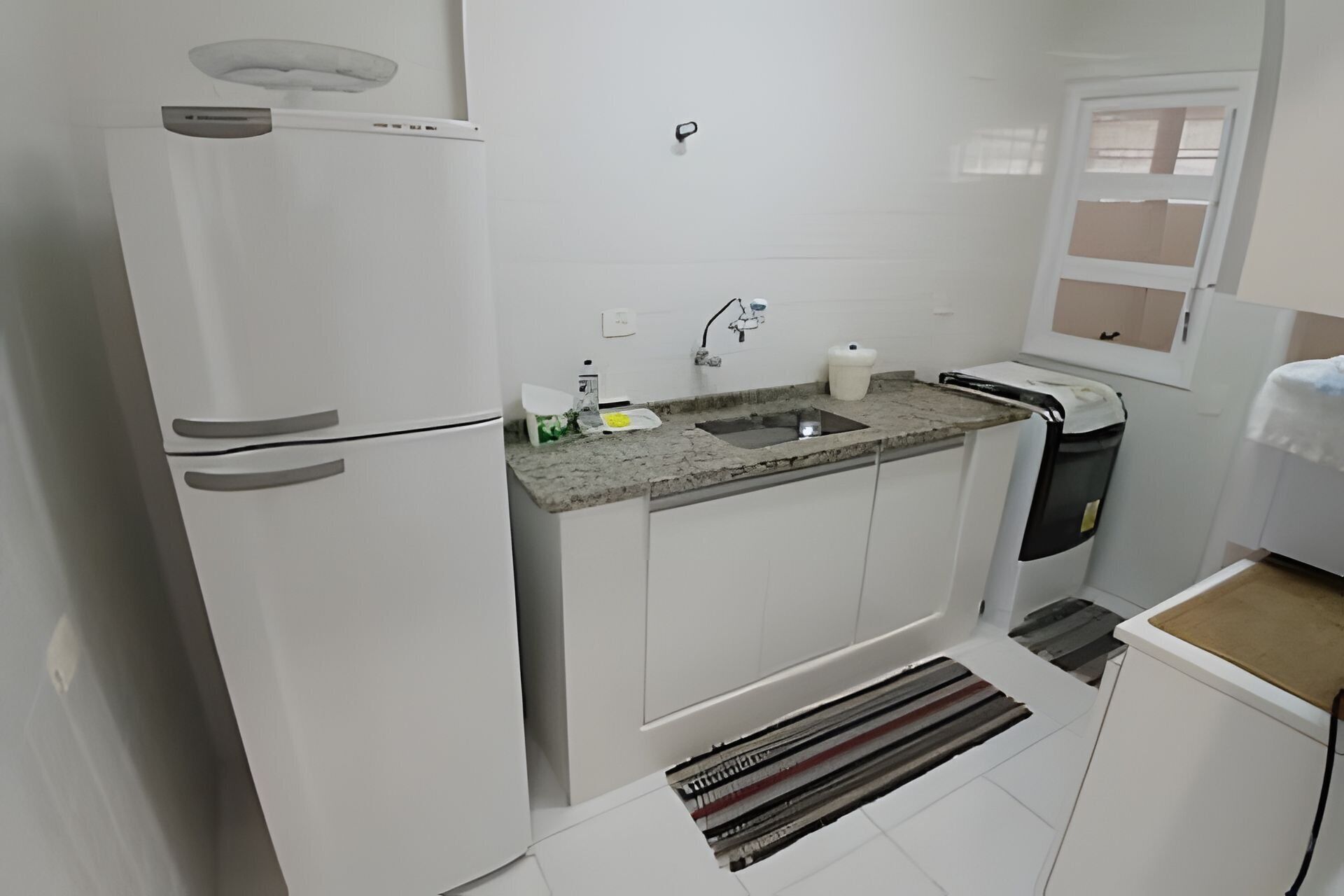 Fridge, microwave, oven, toaster