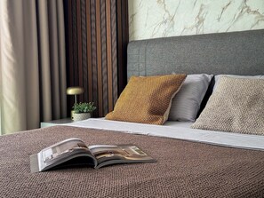 Iron/ironing board, free WiFi, bed sheets - 1+1 Apartment Qoople Excellence C37 with sea and mountain (Alanya)