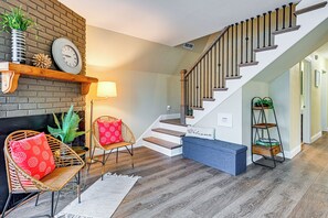 Interior - Cozy A-Frame Cabin: Steps to Lake Camelot Beach! (Nekoosa)