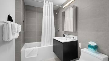 Hair dryer, towels