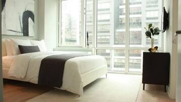 1 bedroom, iron/ironing board, bed sheets