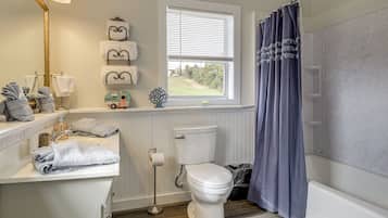Hair dryer, towels