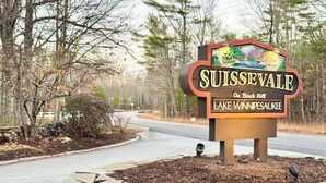 A sign for Suissevale on Birch Hill, Lake Winnipeg. - Winnipesaukee Retreat | Hot Tub | Suissevale Beach (Moultonborough)