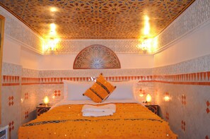 Elite Double Room, Non Smoking, Mezzanine | In-room safe, blackout drapes, soundproofing, free WiFi - Riad Dar Salma  (Fes)