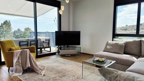 Sea Front Luxury Penthouse | Oppholdsområde