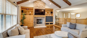 Luxe Long Lake Estate! Courts, Pool & Game Room