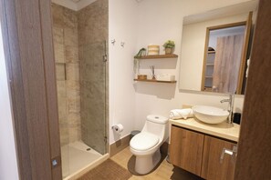 Shower, hair dryer, soap, toilet paper - Warm apartment with large balcony within walking distance of the beach and the historic center. (Cartagena de Indias)