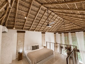1 bedroom, iron/ironing board, WiFi, bed sheets - Ikal Bungalows: HA is a poolside bungalow with AC in a jungle setting of Tulum. (Tulum)
