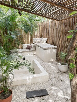 Property grounds - Ikal Bungalows: HA is a poolside bungalow with AC in a jungle setting of Tulum. (Tulum)