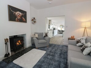 Living area - MARCHDYKE FARM COTTAGE, with open fire in Annan (Lockerbie)